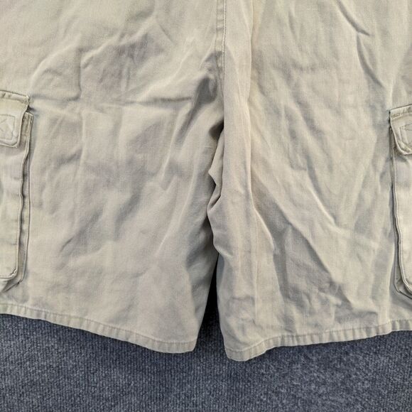 Bugle Boy Men's Cargo Shorts Tan Size 34 Ramie Cotton Blend Pockets - Picture 4 of 12
